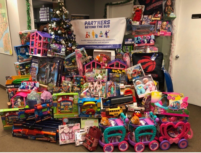 Stock Transportation Donates School Bus Full of Toys to CP24 CHUM Christmas Wish