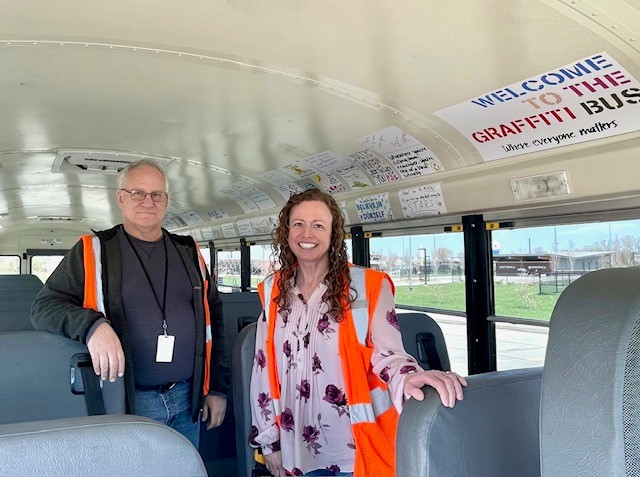 Durham School Services Fills Bus with Words of Encouragement for Mental Health Awareness Month